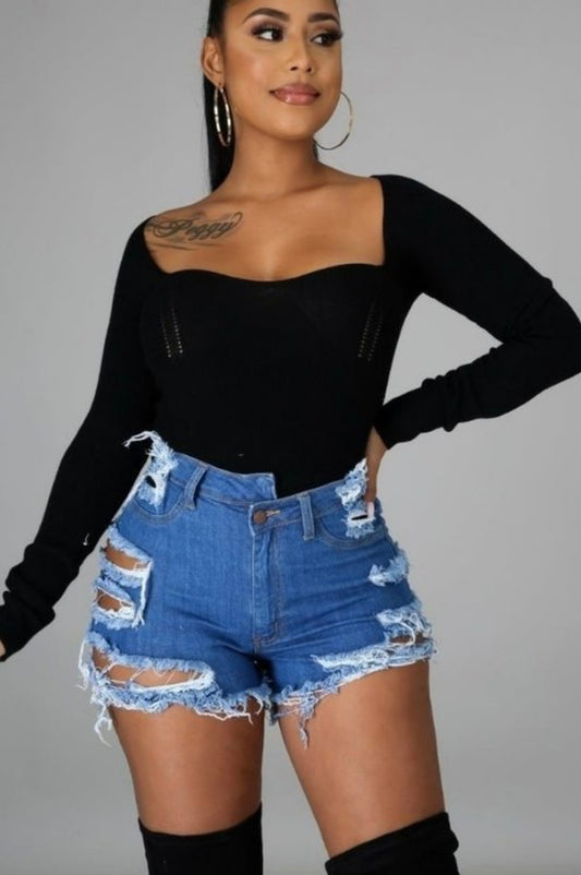Twisted & Cut Up Shorts